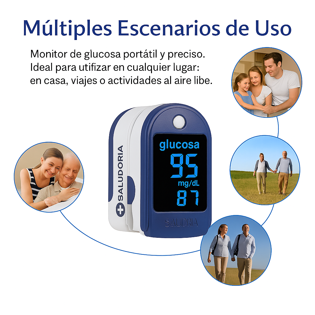 Medidor de glucosa portátil Saludoria®