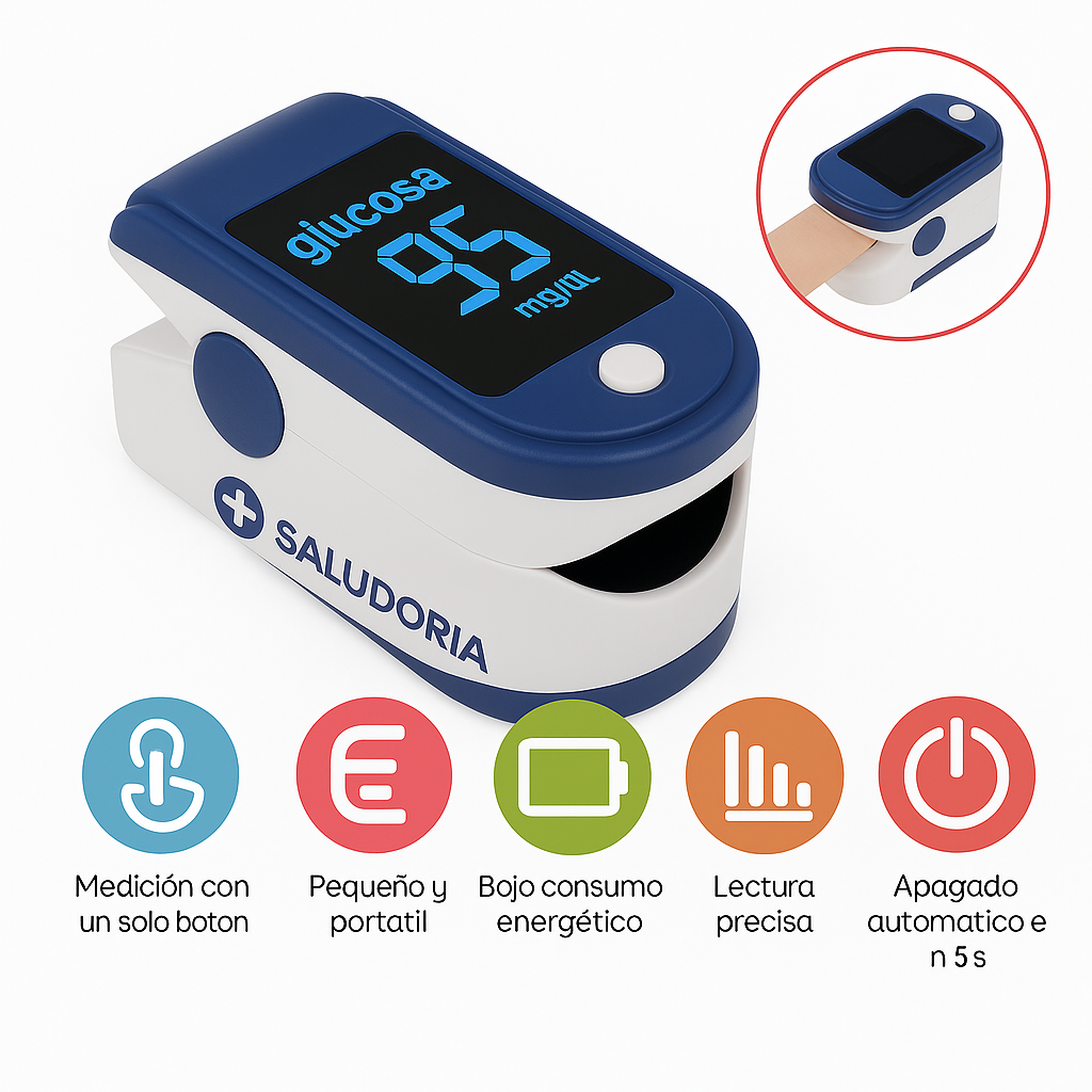 Medidor de glucosa portátil Saludoria®