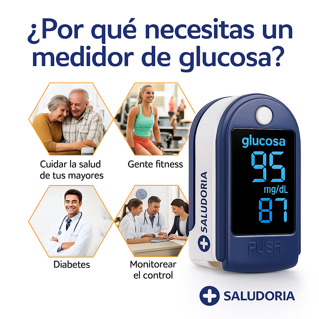 Medidor de glucosa portátil Saludoria®