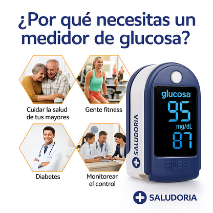 Medidor de glucosa portátil Saludoria®