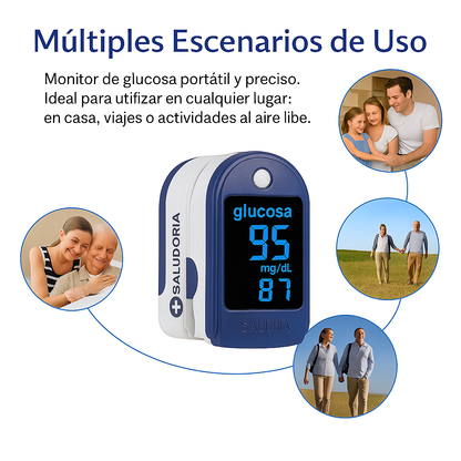 Medidor de glucosa portátil Saludoria®